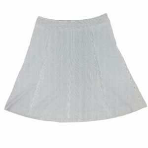 TALBOTS Petites Cotton Pinstripe A-Line Midi Skirt Size 14 Petite